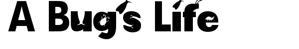 A Bug's Life font preview